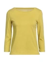 Majestic Filatures Woman T-shirt Mustard Size 0 Cotton In Yellow