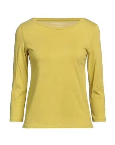 Majestic Filatures Woman T-shirt Mustard Size 0 Cotton In Yellow