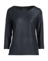 Majestic Filatures Woman T-shirt Navy Size 2 Viscose, Elastane In Navy