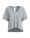 Majestic Filatures Woman T-shirt Pastel Blue Size 1 Linen, Elastane In Blue