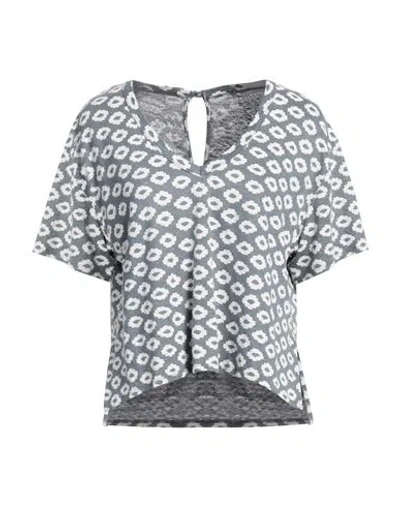 Majestic Filatures Woman T-shirt Pastel Blue Size 1 Linen, Elastane