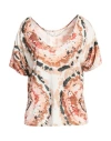 Majestic Filatures Woman T-shirt Pink Size 1 Viscose, Linen, Elastane In Pink