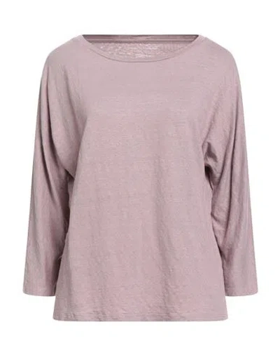 Majestic Filatures Woman T-shirt Pink Size 2 Linen, Elastane