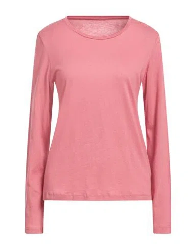 Majestic Filatures Woman T-shirt Pink Size 4 Cotton, Cashmere In Animal Print