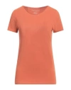 Majestic Filatures Woman T-shirt Rust Size 3 Cotton, Elastane In Red