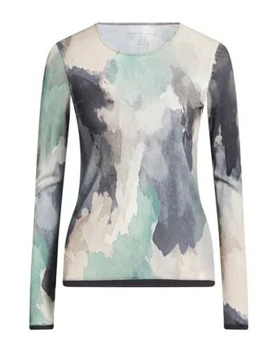Majestic Filatures Woman T-shirt Sage Green Size 1 Viscose In Multi