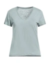 Majestic Filatures Woman T-shirt Sky Blue Size 1 Linen, Elastane In Blue