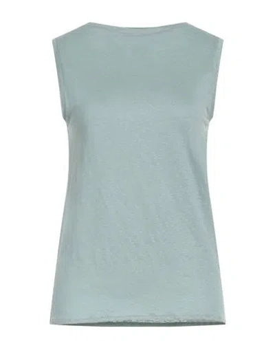 Majestic Filatures Woman T-shirt Sky Blue Size 1 Linen, Elastane