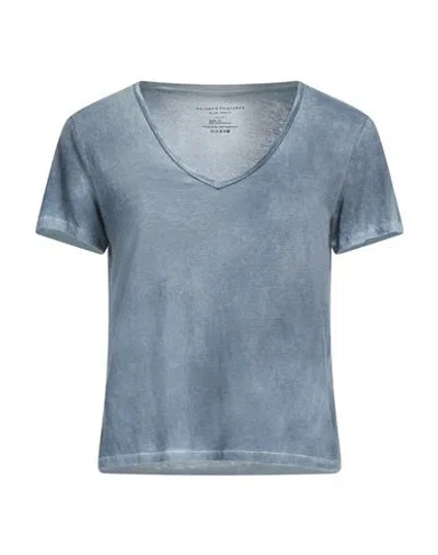 Majestic Filatures Woman T-shirt Slate Blue Size 4 Linen, Elastane