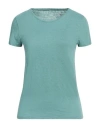 Majestic Filatures Woman T-shirt Turquoise Size 1 Linen, Elastane In Blue