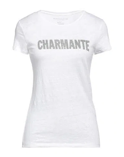 Majestic Filatures Woman T-shirt White Size 1 Linen, Elastane