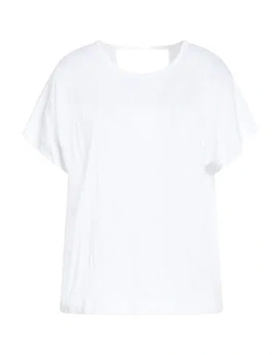 Majestic Filatures Woman T-shirt White Size 1 Linen, Elastane