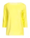 Majestic Filatures Woman T-shirt Yellow Size 1 Cotton, Elastane In Yellow