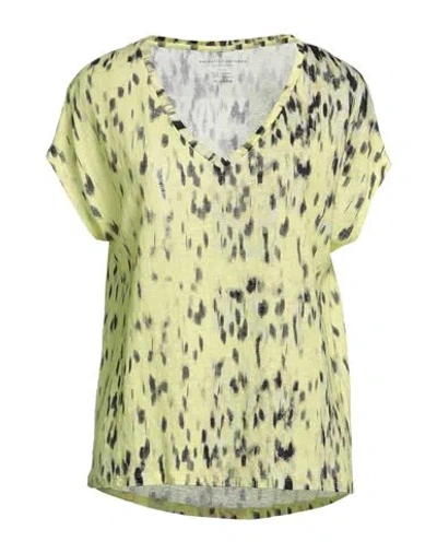 Majestic Filatures Woman T-shirt Yellow Size 1 Viscose, Linen, Elastane