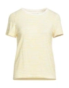 Majestic Filatures Woman T-shirt Yellow Size 4 Viscose, Linen, Elastane