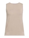Majestic Filatures Woman Tank Top Beige Size 2 Viscose, Elastane In Sand