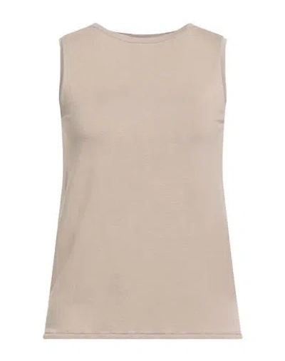 Majestic Filatures Woman Tank Top Beige Size 2 Viscose, Elastane