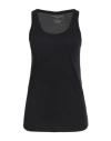 Majestic Harris Reed Fluid Basics Gathered Racerback Tank Top In Black