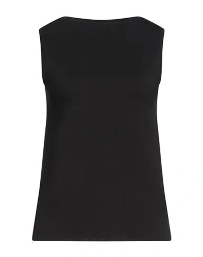 Majestic Filatures Woman Tank Top Black Size 1 Viscose, Elastane