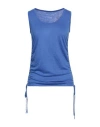 Majestic Filatures Woman Tank Top Bright Blue Size 1 Linen, Elastane In Blue