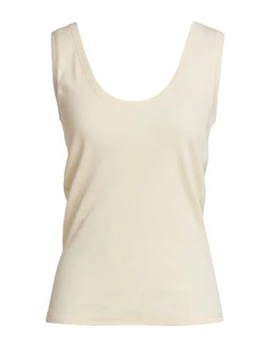 Majestic Filatures Woman Tank Top Cream Size 1 Organic Cotton In Neutral