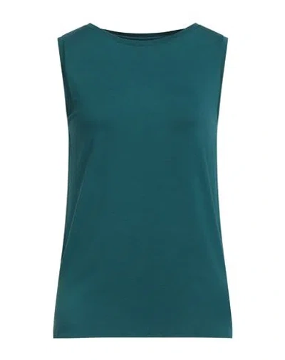 Majestic Filatures Woman Tank Top Emerald Green Size 1 Viscose, Elastane