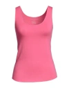 Majestic Filatures Woman Tank Top Fuchsia Size 1 Viscose, Elastane In Pink