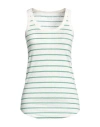 Majestic Filatures Woman Tank Top Green Size 3 Linen, Elastane In Green