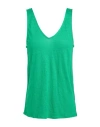 Majestic Filatures Woman Tank Top Green Size 4 Linen, Elastane