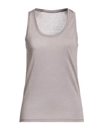 Majestic Filatures Woman Tank Top Grey Size 1 Lyocell, Silk In Gray