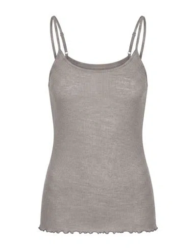 Majestic Filatures Woman Tank Top Grey Size 1 Micro Modal, Cashmere In Gray