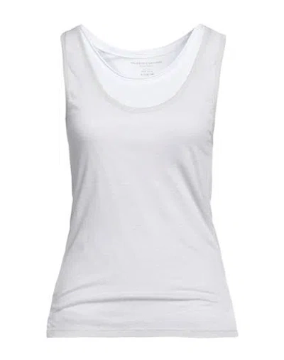 Majestic Filatures Woman Tank Top Ivory Size 2 Linen In White