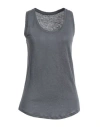 Majestic Filatures Woman Tank Top Lead Size 2 Linen, Elastane In Grey