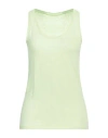 Majestic Filatures Woman Tank Top Lime Green Size 1 Linen, Elastane In Green