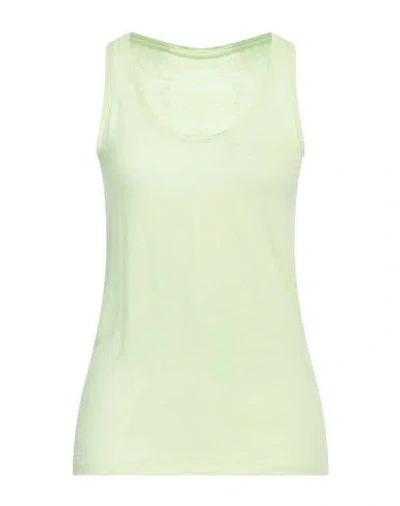 Majestic Filatures Woman Tank Top Lime Green Size 1 Linen, Elastane