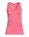 Majestic Filatures Woman Tank Top Magenta Size 1 Linen, Elastane