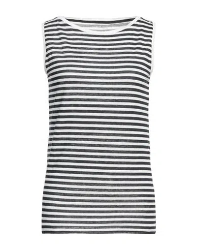 Majestic Filatures Woman Tank Top Midnight Blue Size 3 Linen, Elastane