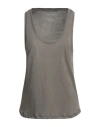 Majestic Filatures Woman Tank Top Bronze Size 3 Cotton, Cashmere, Super 160s Wool In Green