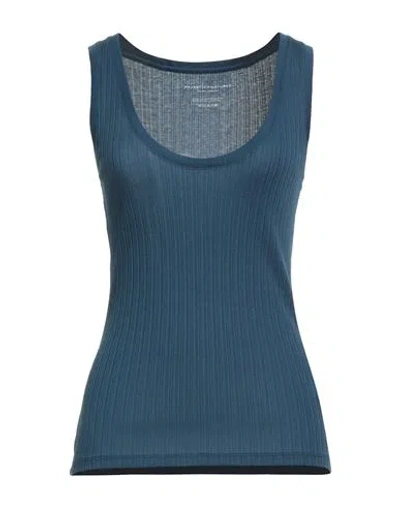 Majestic Filatures Woman Tank Top Navy Size 1 Organic Cotton, Modal In Blue