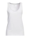 Majestic Filatures Woman Tank Top Off White Size 3 Cotton, Elastane In Off White