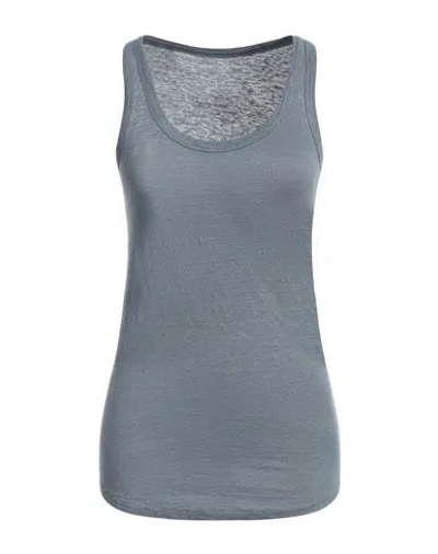 Majestic Filatures Woman Tank Top Pastel Blue Size 1 Linen, Elastane