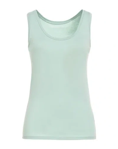 Majestic Filatures Woman Tank Top Sage Green Size 1 Viscose, Elastane
