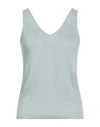 Majestic Filatures Woman Tank Top Sage Green Size 2 Linen, Elastane
