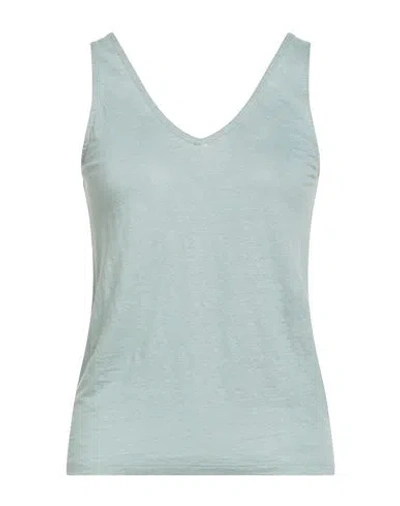 Majestic Filatures Woman Tank Top Sage Green Size 2 Linen, Elastane