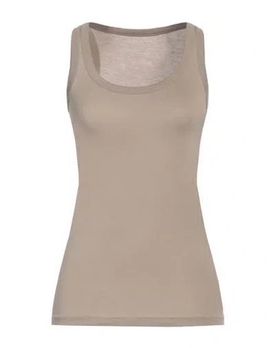 MAJESTIC MAJESTIC FILATURES WOMAN TANK TOP SAND SIZE 1 LYOCELL, COTTON