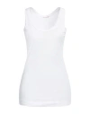 Majestic Scoop Neck Cotton Tank Top In White