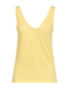Majestic Filatures Woman Tank Top Yellow Size 1 Linen, Elastane