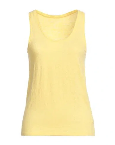 Majestic Filatures Woman Tank Top Yellow Size 1 Linen, Elastane