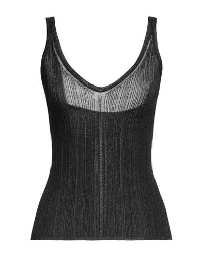 Majestic Filatures Woman Top Black Size 1 Acetate, Polyamide, Metallic Fiber