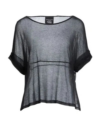 Majestic Filatures Woman Top Black Size 1 Modacrylic, Cashmere